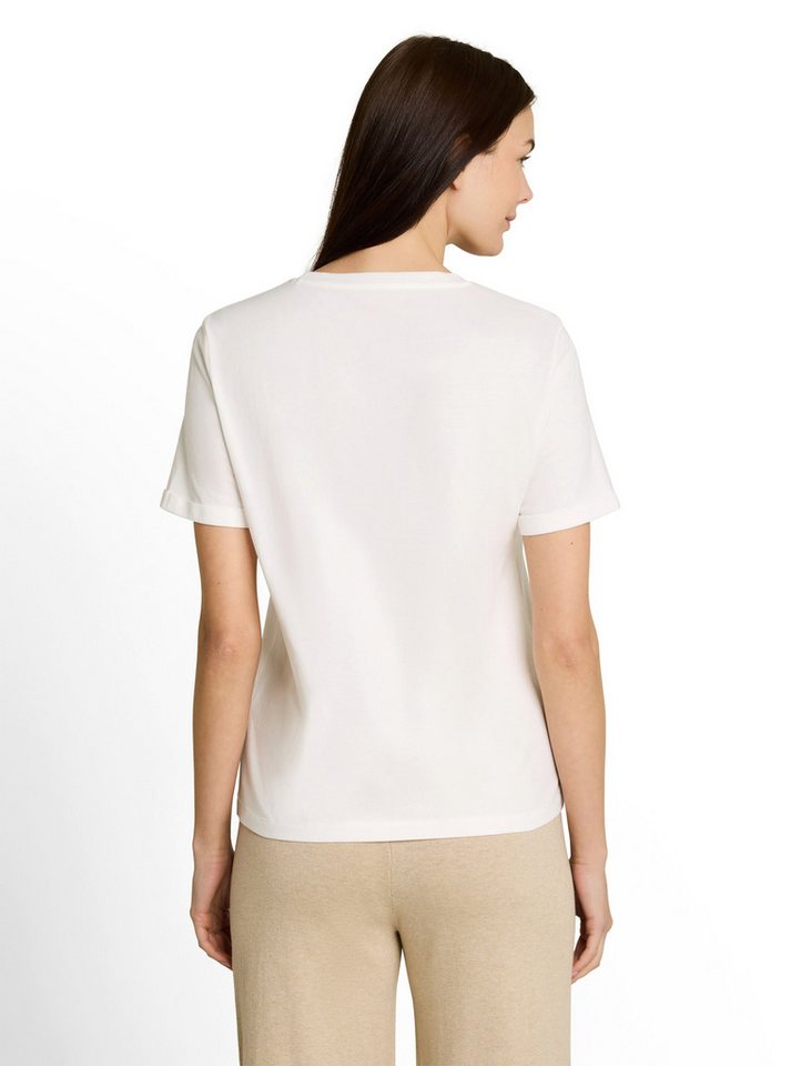 TOM TAILOR Kurzarmshirt Sommershirt mit kleinem Statement-Print – Bild 2 von 5