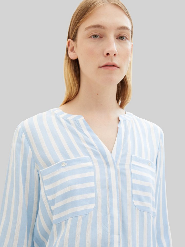 TOM TAILOR Langarmbluse Blusen & Shirts Bluse mit Streifenmuster – Bild 4 von 5