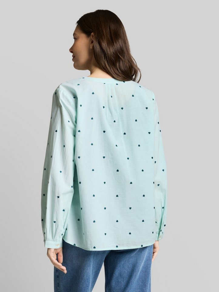 TOM TAILOR Langarmbluse Blusen & Shirts Bluse mit Herz-Stickerei – Bild 3 von 5