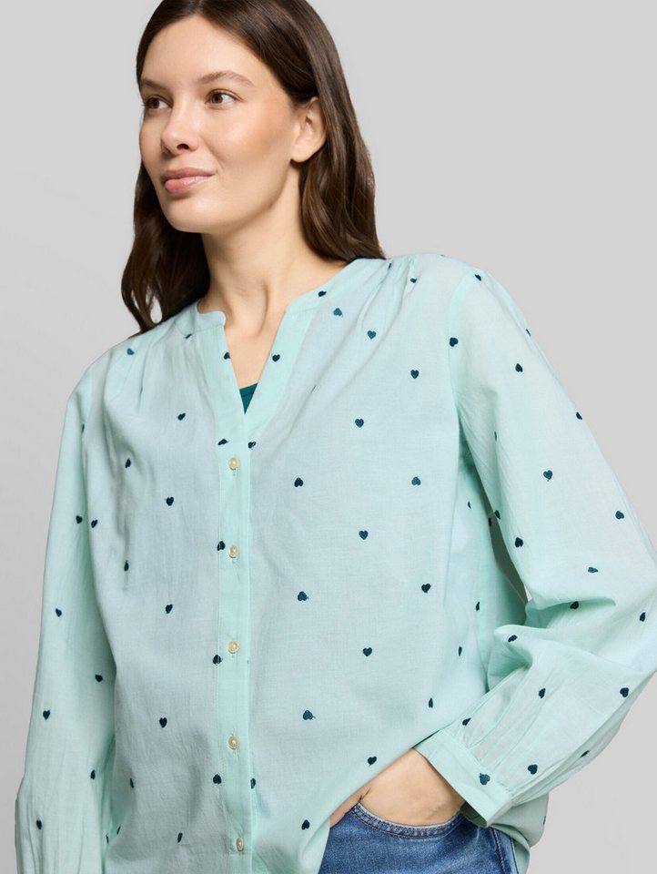 TOM TAILOR Langarmbluse Blusen & Shirts Bluse mit Herz-Stickerei – Bild 4 von 5
