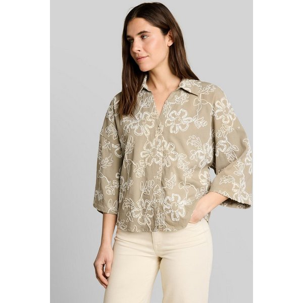 TOM TAILOR Langarmbluse Blusen & Shirts Oversize Bluse mit Blumen-Stickereien