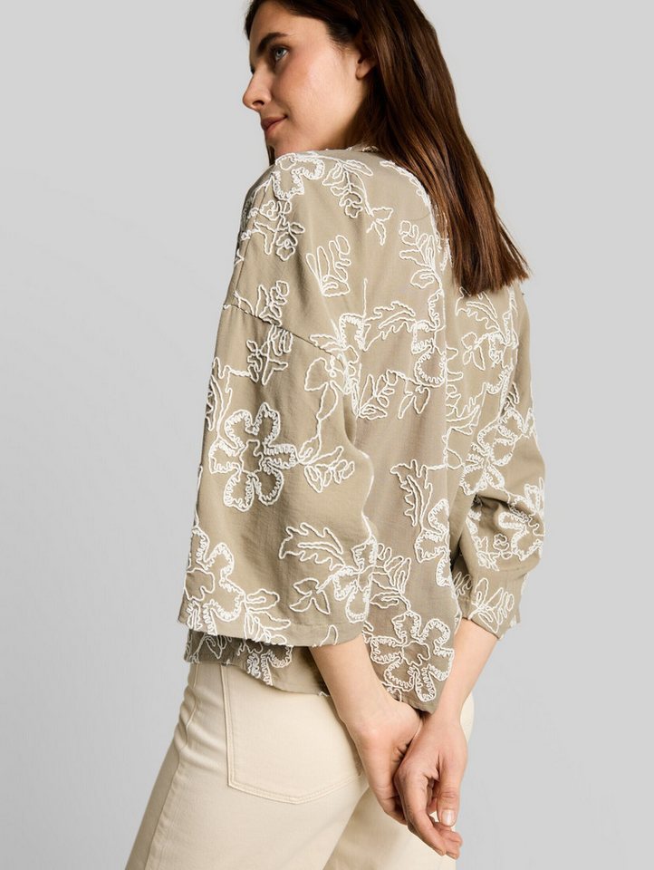 TOM TAILOR Langarmbluse Blusen & Shirts Oversize Bluse mit Blumen-Stickereien – Bild 4 von 5