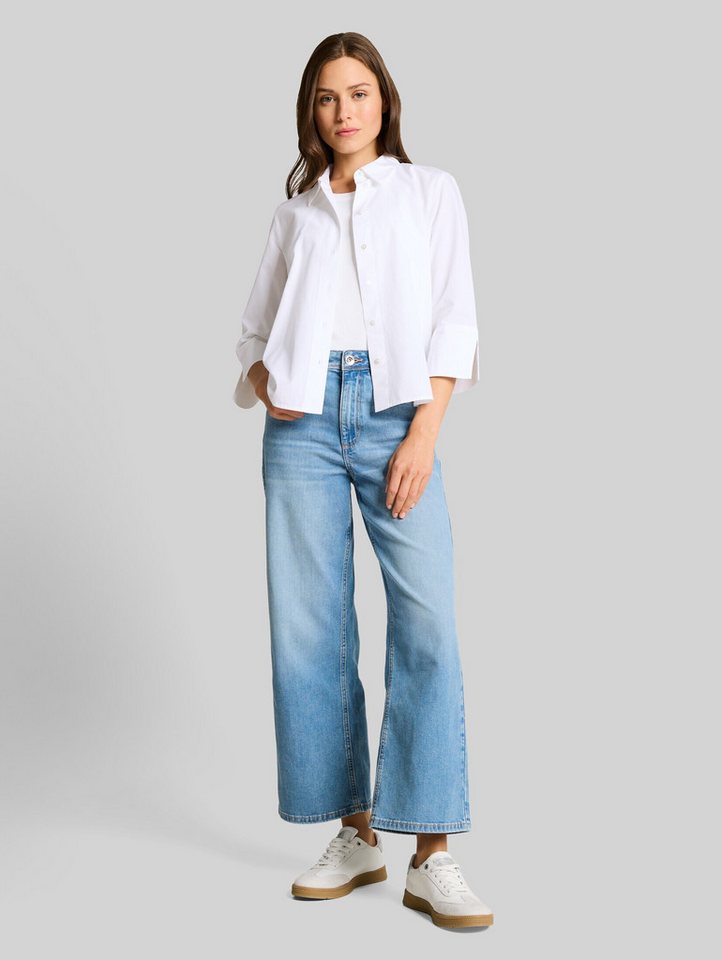 TOM TAILOR Langarmbluse Blusen & Shirts Popeline Hemdbluse mit 3/4-Arm – Bild 5 von 5
