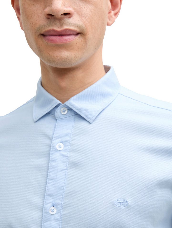 TOM TAILOR Langarmhemd mit Logo Stickerei – Bild 3 von 5