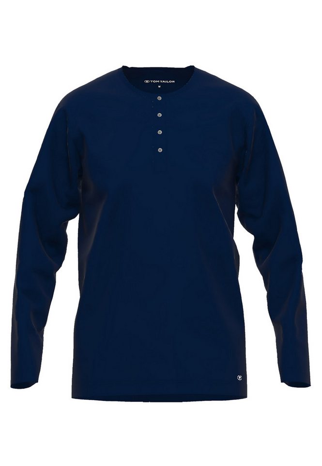 TOM TAILOR Langarmshirt Cansas mit Knopfleiste, Rundhalsausschnitt, Langarm, basic, bequem, elastisch – Bild 2 von 5