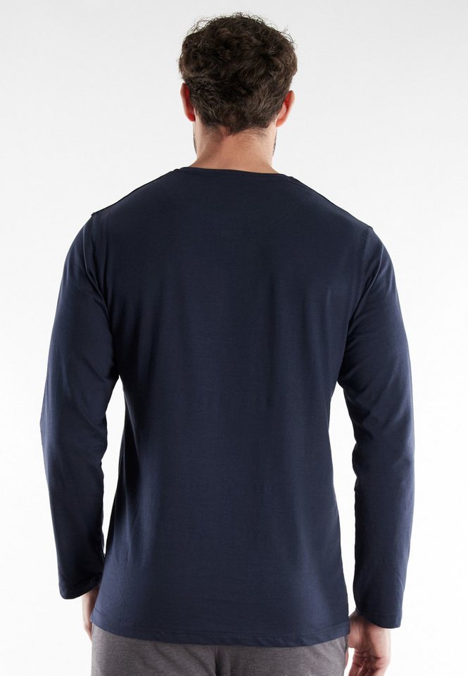 TOM TAILOR Langarmshirt Cansas mit Knopfleiste, Rundhalsausschnitt, Langarm, basic, bequem, elastisch – Bild 3 von 5