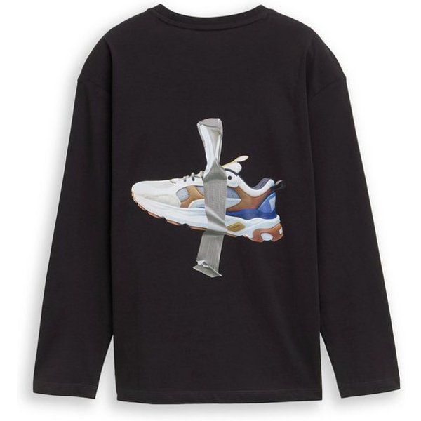 TOM TAILOR Langarmshirt mit Backprint