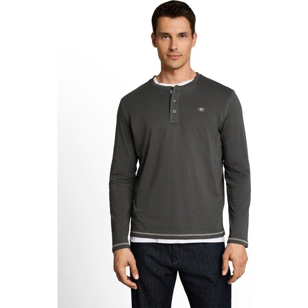 TOM TAILOR Langarmshirt mit Knopfleiste