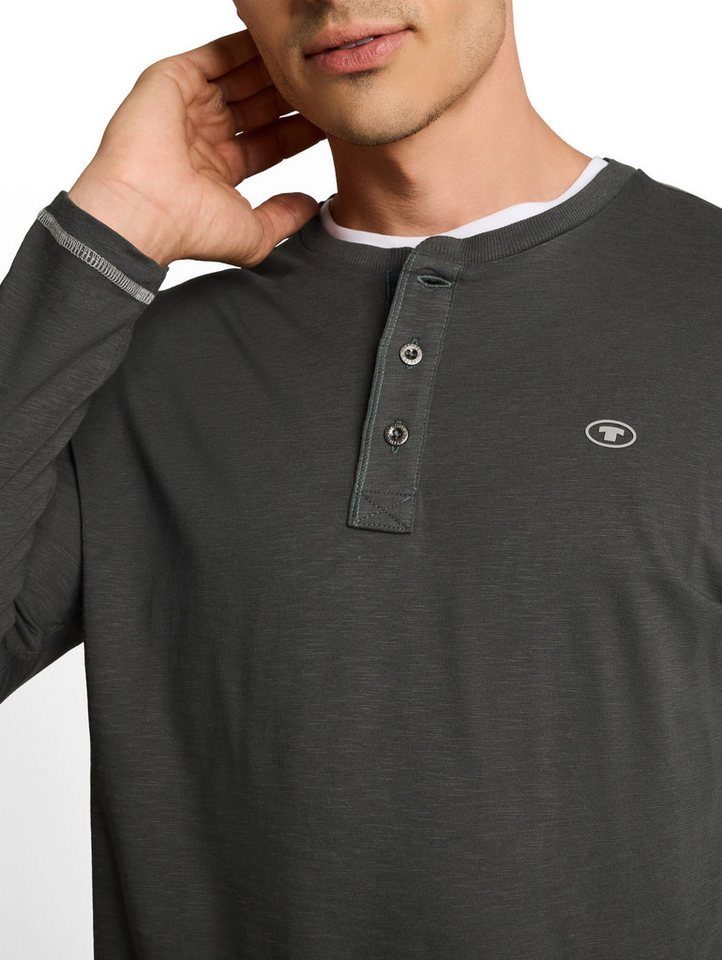 TOM TAILOR Langarmshirt mit Knopfleiste – Bild 2 von 5