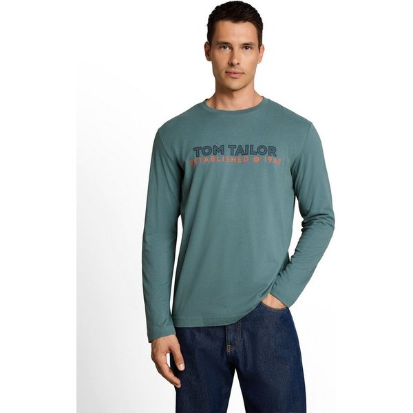 TOM TAILOR Langarmshirt mit Logo Print