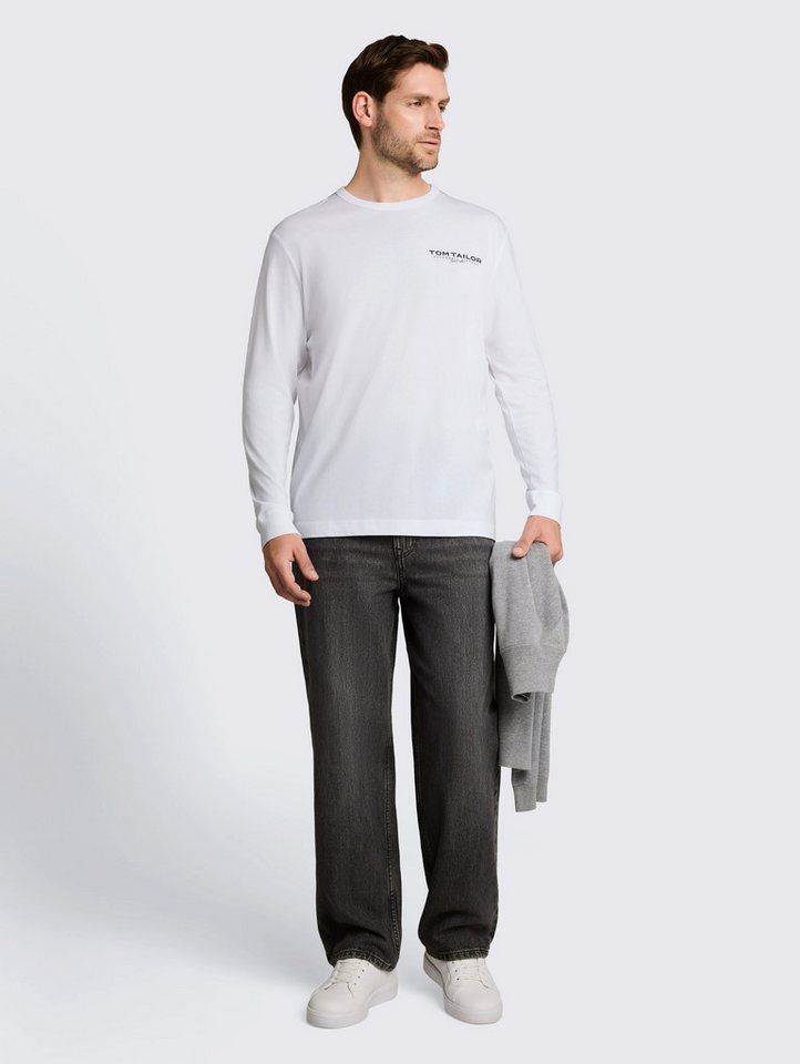 TOM TAILOR Langarmshirt mit Logo-Print – Bild 4 von 5