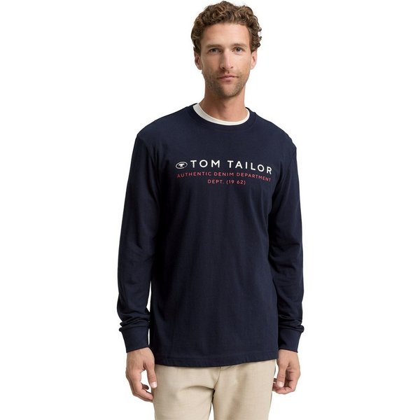TOM TAILOR Langarmshirt mit Logo Print
