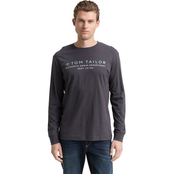 TOM TAILOR Langarmshirt mit Logo Print
