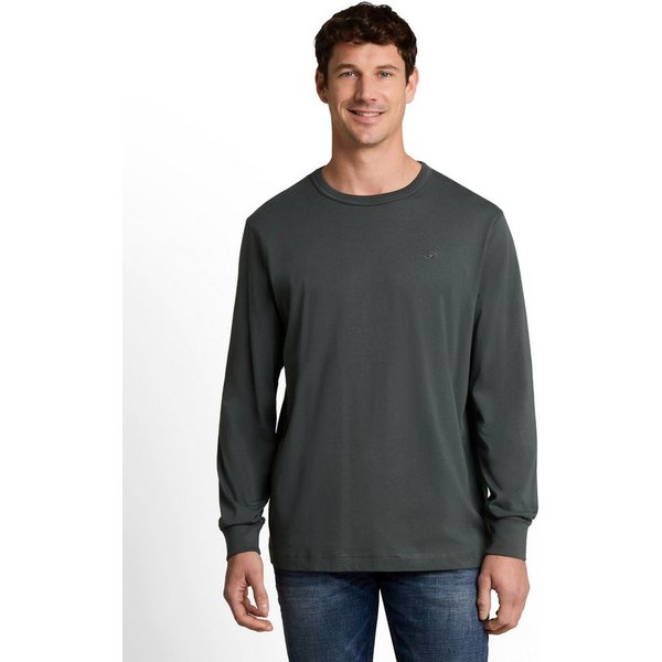 TOM TAILOR Langarmshirt mit Logo Stickerei