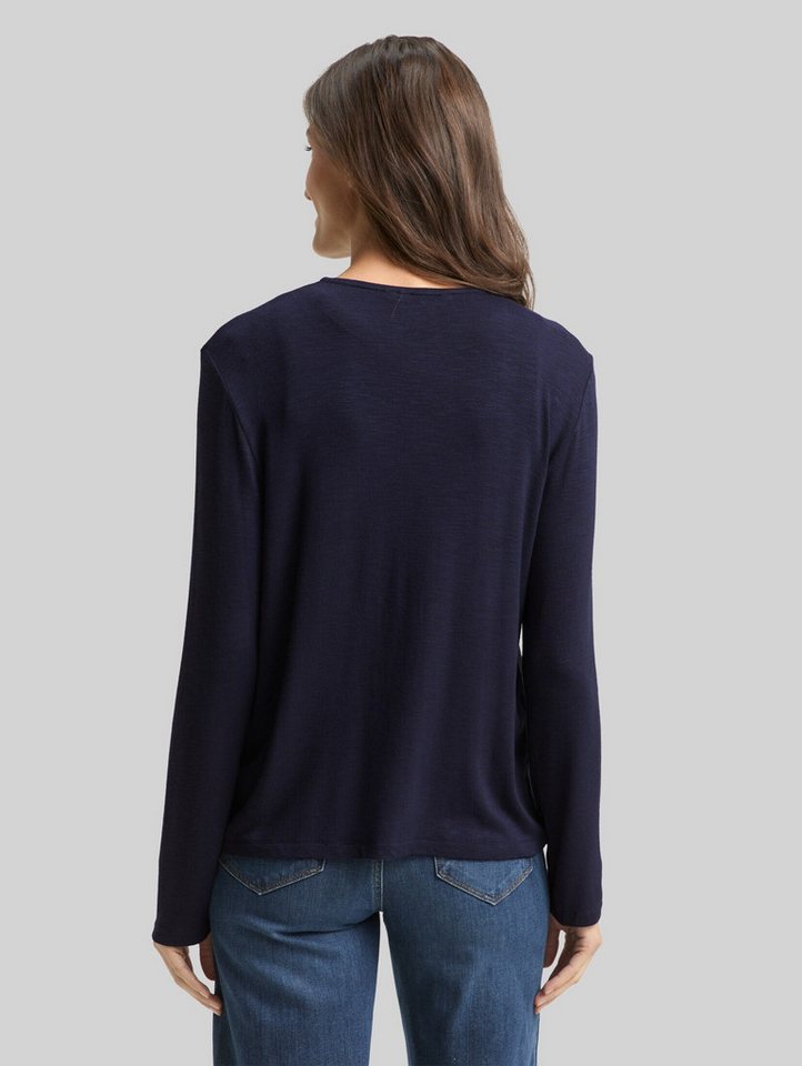 TOM TAILOR Langarmshirt T-Shirt Basic Cardigan – Bild 3 von 5