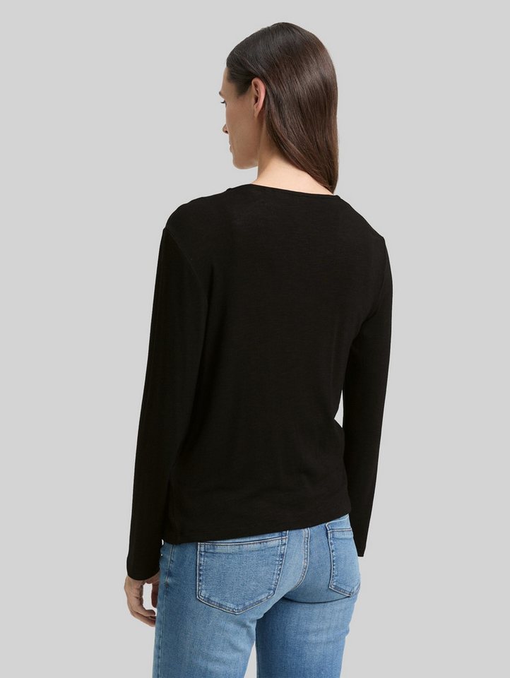 TOM TAILOR Langarmshirt T-Shirt Basic Cardigan – Bild 3 von 5
