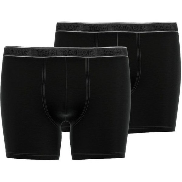 TOM TAILOR Lange Unterhose Vancouver (2er Pack) bequem, eng, elastisch, basic, Logobund