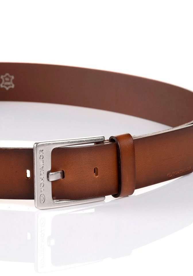 TOM TAILOR Ledergürtel TTCALVINPLUS 4 cm breiter Herrengürtel, Casual und Jeans Look – Bild 2 von 5