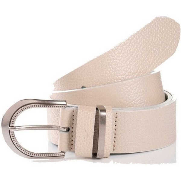 TOM TAILOR Ledergürtel TTSANDRA 3,5 cm breiter Damengürtel, genarbte Oberfläche, Schließe silberfarben