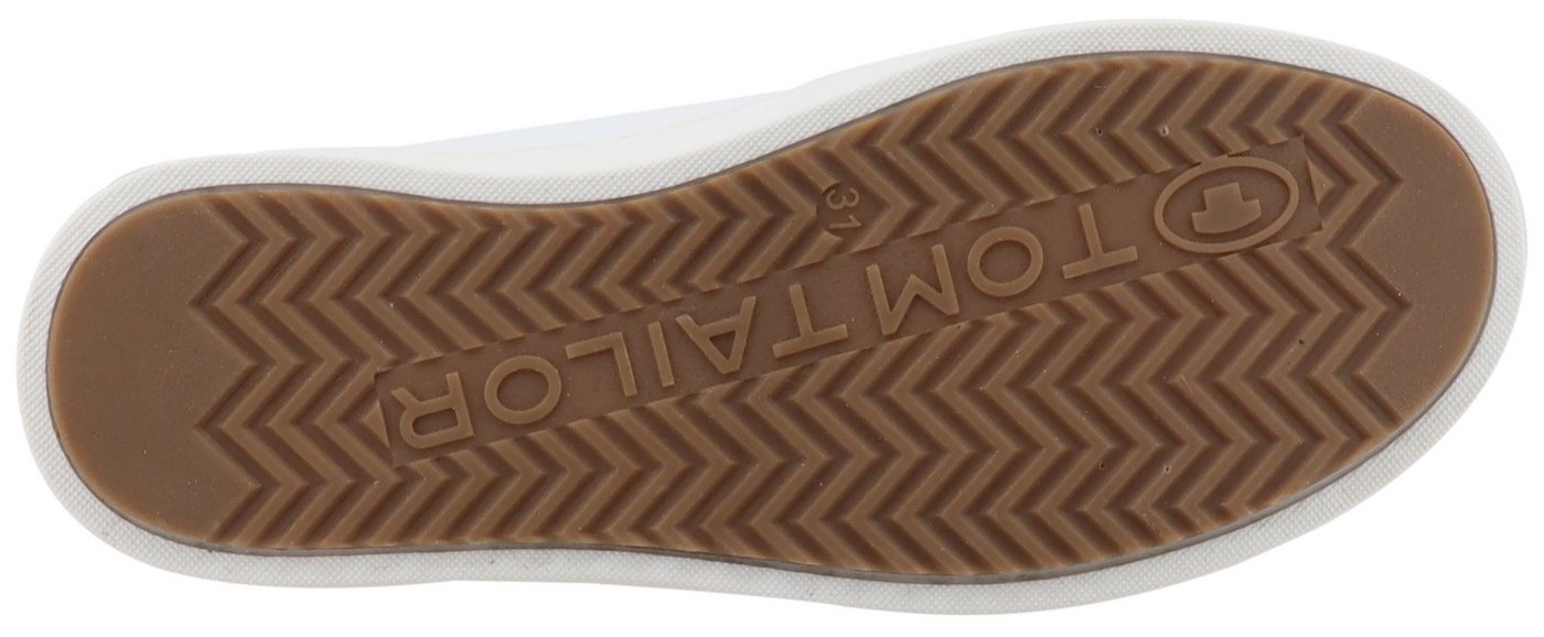 TOM TAILOR Plateausneaker, Freizeitschuh, Halbschuh, Schnürschuh mit süßem Herzchendruck – Bild 3 von 5