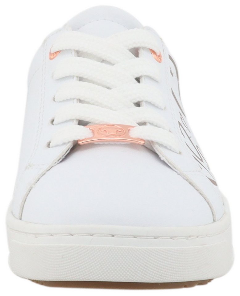 TOM TAILOR Plateausneaker, Freizeitschuh, Halbschuh, Schnürschuh mit süßem Herzchendruck – Bild 4 von 5