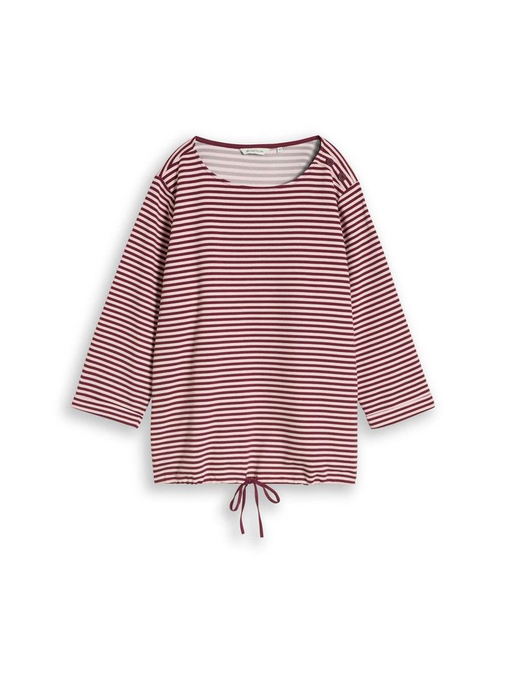 TOM TAILOR PLUS 3/4-Arm-Shirt T-Shirt (im Einserpack) Plus Size - Langarmshirt mit Knopf-Details – Bild 2 von 5