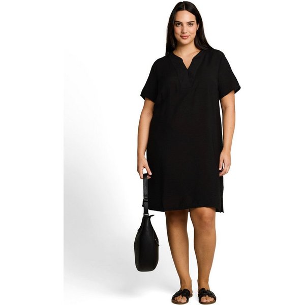 TOM TAILOR PLUS Blusenkleid Sommerkleid mit Split Neck