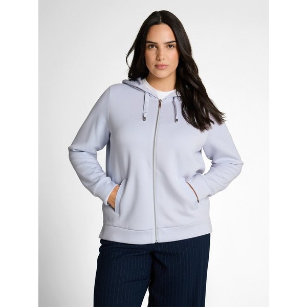 TOM TAILOR PLUS Kapuzensweatjacke aus Scuba Stoff