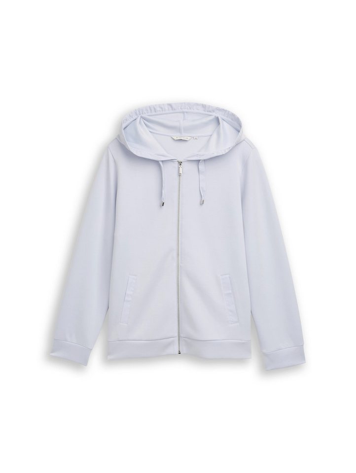 TOM TAILOR PLUS Kapuzensweatjacke aus Scuba Stoff – Bild 5 von 5