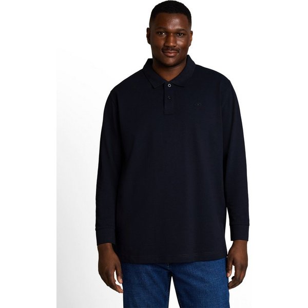 TOM TAILOR PLUS Langarm-Poloshirt Extra lang / Große Größen