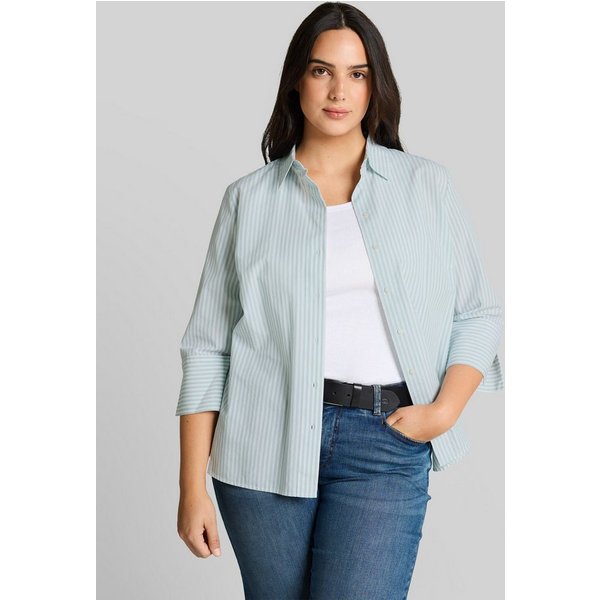 TOM TAILOR PLUS Langarmbluse Blusen & Shirts Plus Size - Hemdbluse mit Streifenmuster