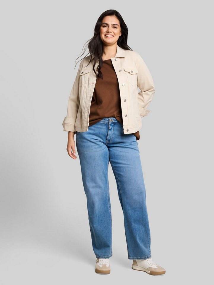 TOM TAILOR PLUS Langarmshirt T-Shirt (im Einserpack) Plus Size - Slim Fit Langarmshirt mit U-Boot-Ausschnitt – Bild 5 von 5
