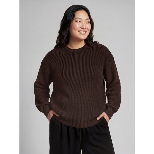 TOM TAILOR PLUS Strickpullover Langarmpullover mit Rundhals / Viskosemix