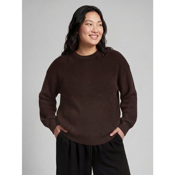 TOM TAILOR PLUS Strickpullover Pullover & Strickjacken Plus Size - Oversize Strickpullover mit Rundhalsausschnitt