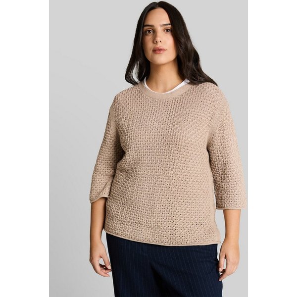 TOM TAILOR PLUS Strickpullover Pullover & Strickjacken Plus Size - Loose Fit Strickpullover mit Lochmuster