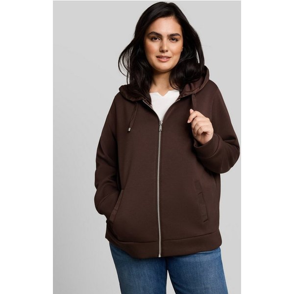 TOM TAILOR PLUS Sweatjacke Strick & Sweatshirts Plus Size - Hoodie Sweatjacke aus Scuba