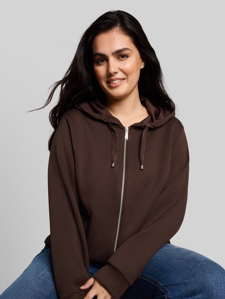 TOM TAILOR PLUS Sweatjacke Strick & Sweatshirts Plus Size - Hoodie Sweatjacke aus Scuba – Bild 4 von 5