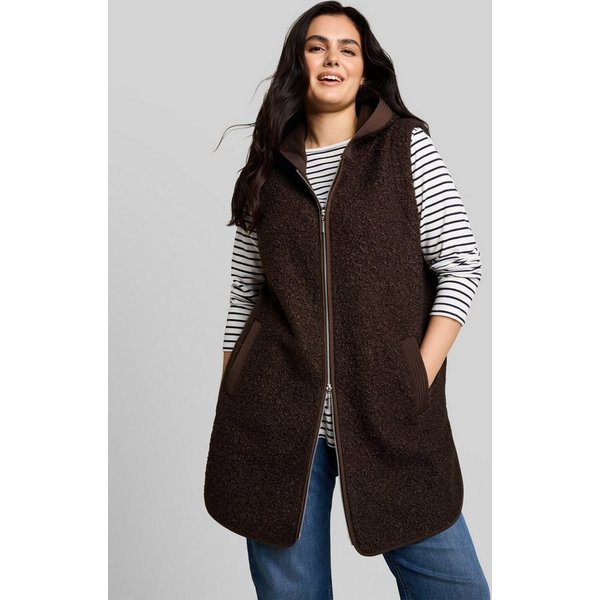 TOM TAILOR PLUS Sweatjacke Strick & Sweatshirts Plus Size - Longstyle Teddy Weste