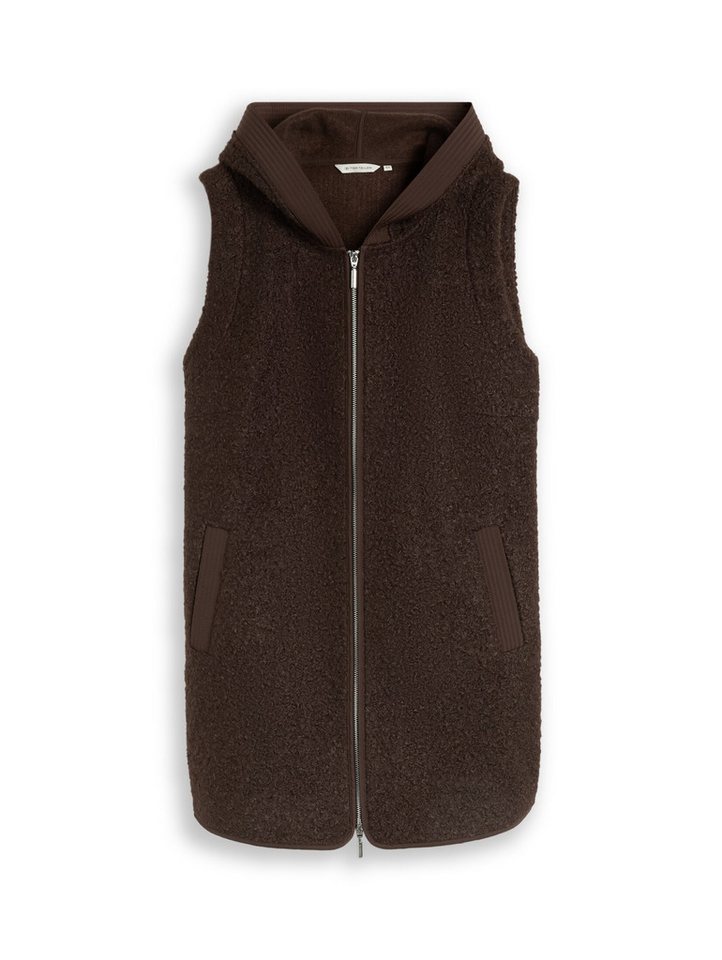 TOM TAILOR PLUS Sweatjacke Strick & Sweatshirts Plus Size - Longstyle Teddy Weste – Bild 2 von 5