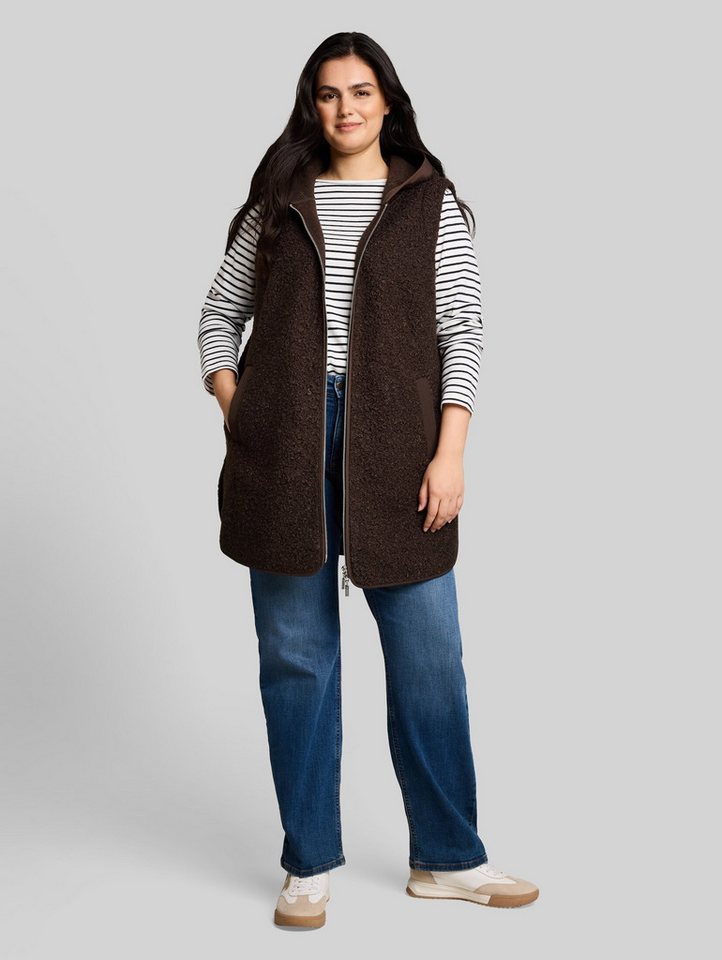 TOM TAILOR PLUS Sweatjacke Strick & Sweatshirts Plus Size - Longstyle Teddy Weste – Bild 5 von 5