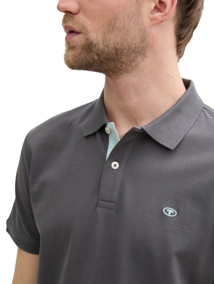 TOM TAILOR Poloshirt Regular mit Knopfleiste und Logo – Bild 3 von 5