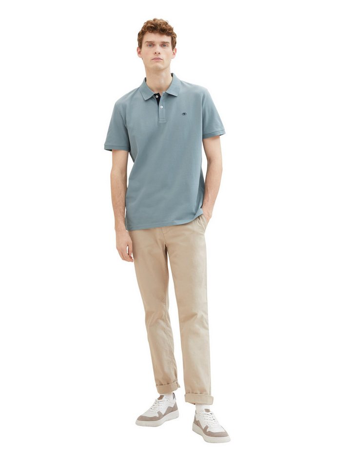 TOM TAILOR Poloshirt Regular mit Knopfleiste und Logo – Bild 4 von 5
