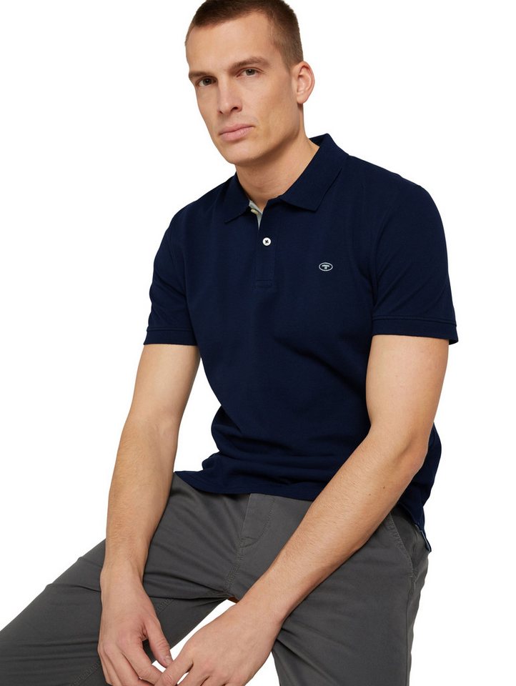 TOM TAILOR Poloshirt Regular mit Knopfleiste und Logo – Bild 2 von 5