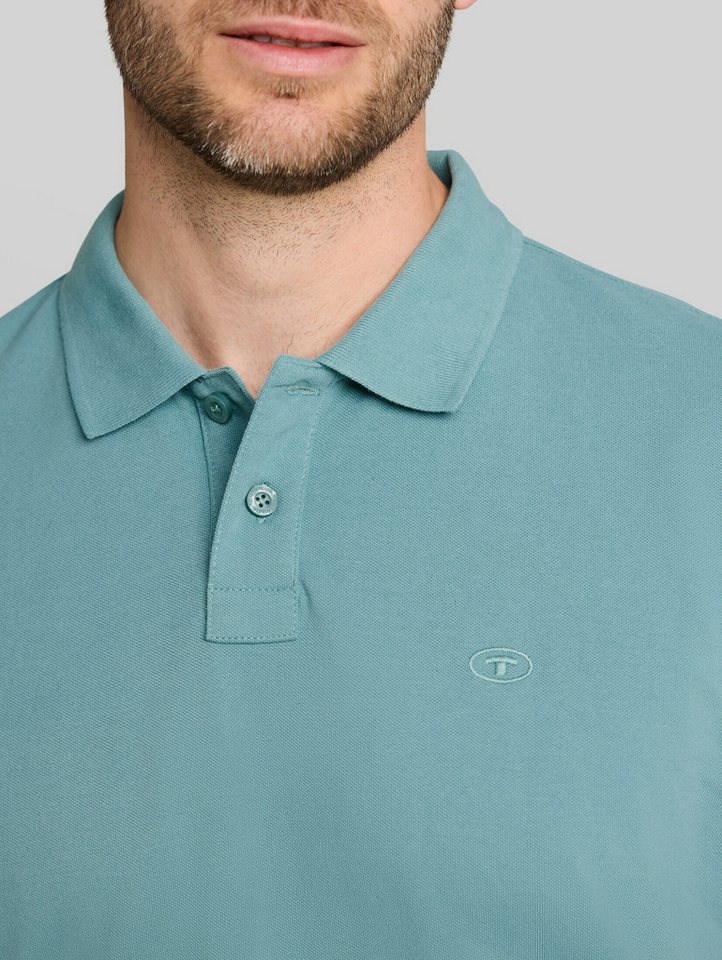 TOM TAILOR Poloshirt Poloshirts (im Einserpack) Piqué Poloshirt mit Logo-Stickerei – Bild 4 von 5