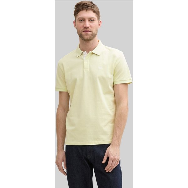 TOM TAILOR Poloshirt Poloshirts (im Einserpack) Piqué Poloshirt mit Logo-Stickerei