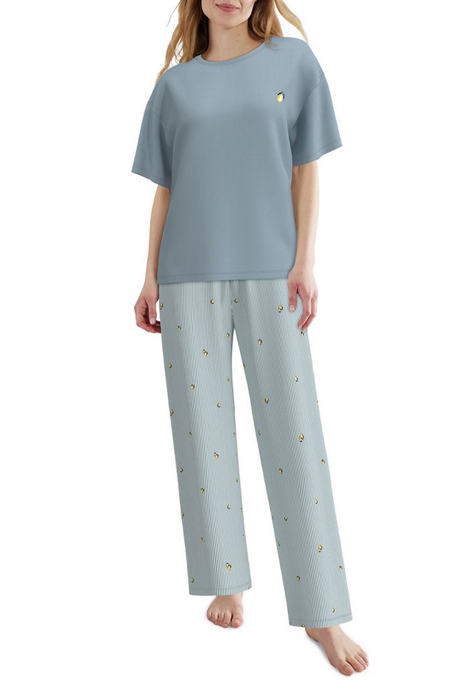 TOM TAILOR Pyjama atmungsaktiv, Viskosemix – Bild 4 von 5