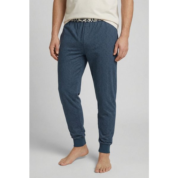 TOM TAILOR Pyjamahose Brügge Logobund, schmaler Fit, Seitentaschen, atmungsaktiv, Baumwollmix