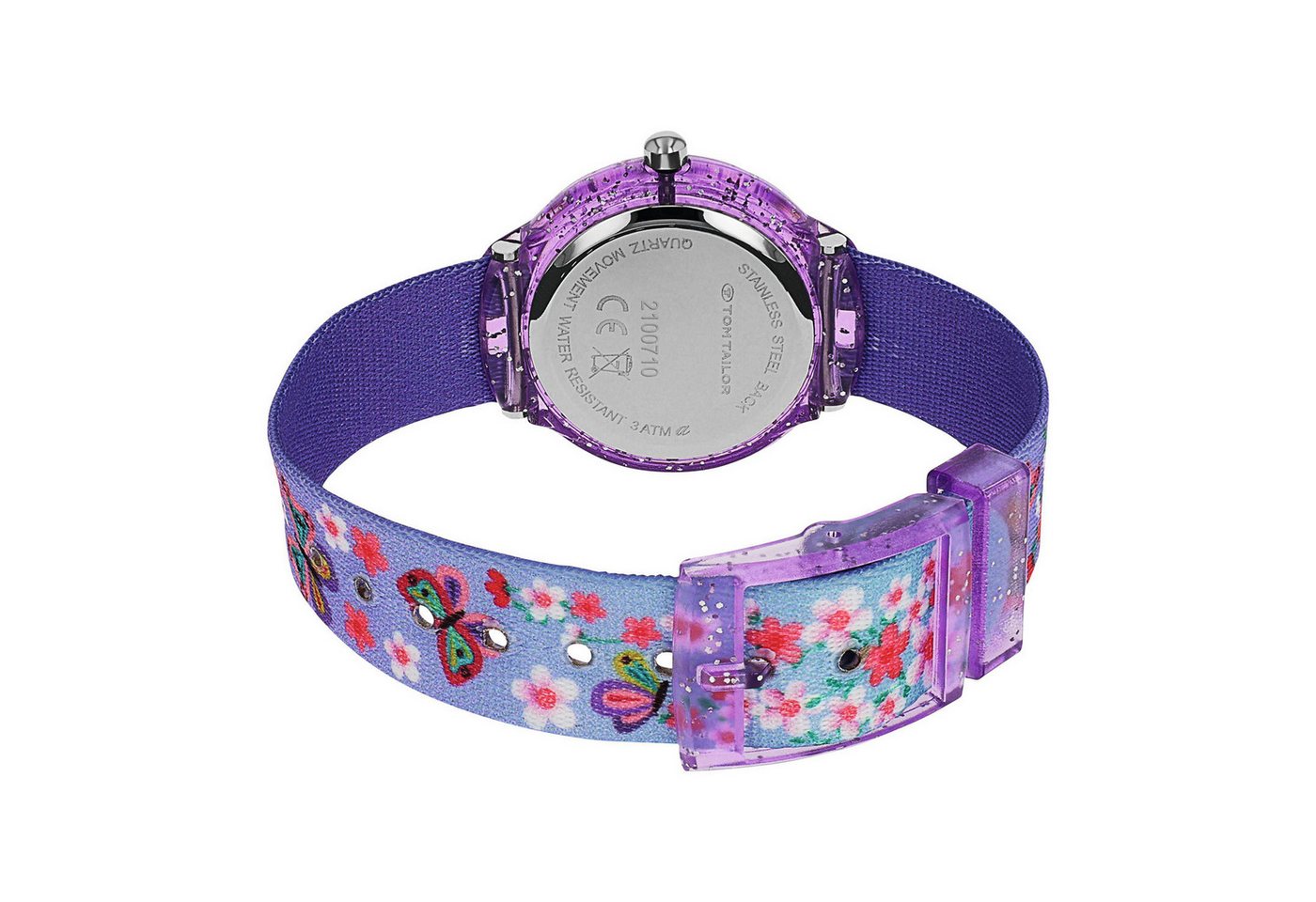 TOM TAILOR Quarzuhr 2100710, Armbanduhr, Kinderuhr, Mädchen, analog, Glassteine – Bild 3 von 5