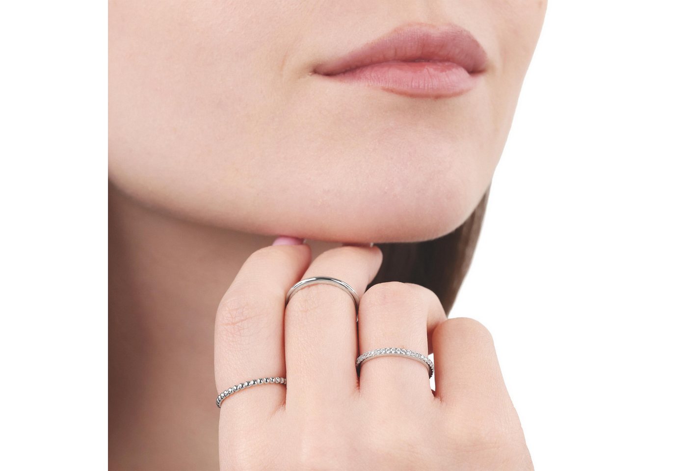 TOM TAILOR Ring-Set Multipack Schmuck Geschenk Silber 925 (Set, 3-tlg), mit Zirkonia (synth) – Bild 5 von 5