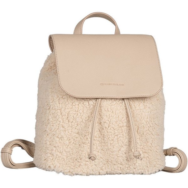 TOM TAILOR Rucksack Zelina, Damen Freizeitrucksack, Cityrucksack in Plüsch-Optik